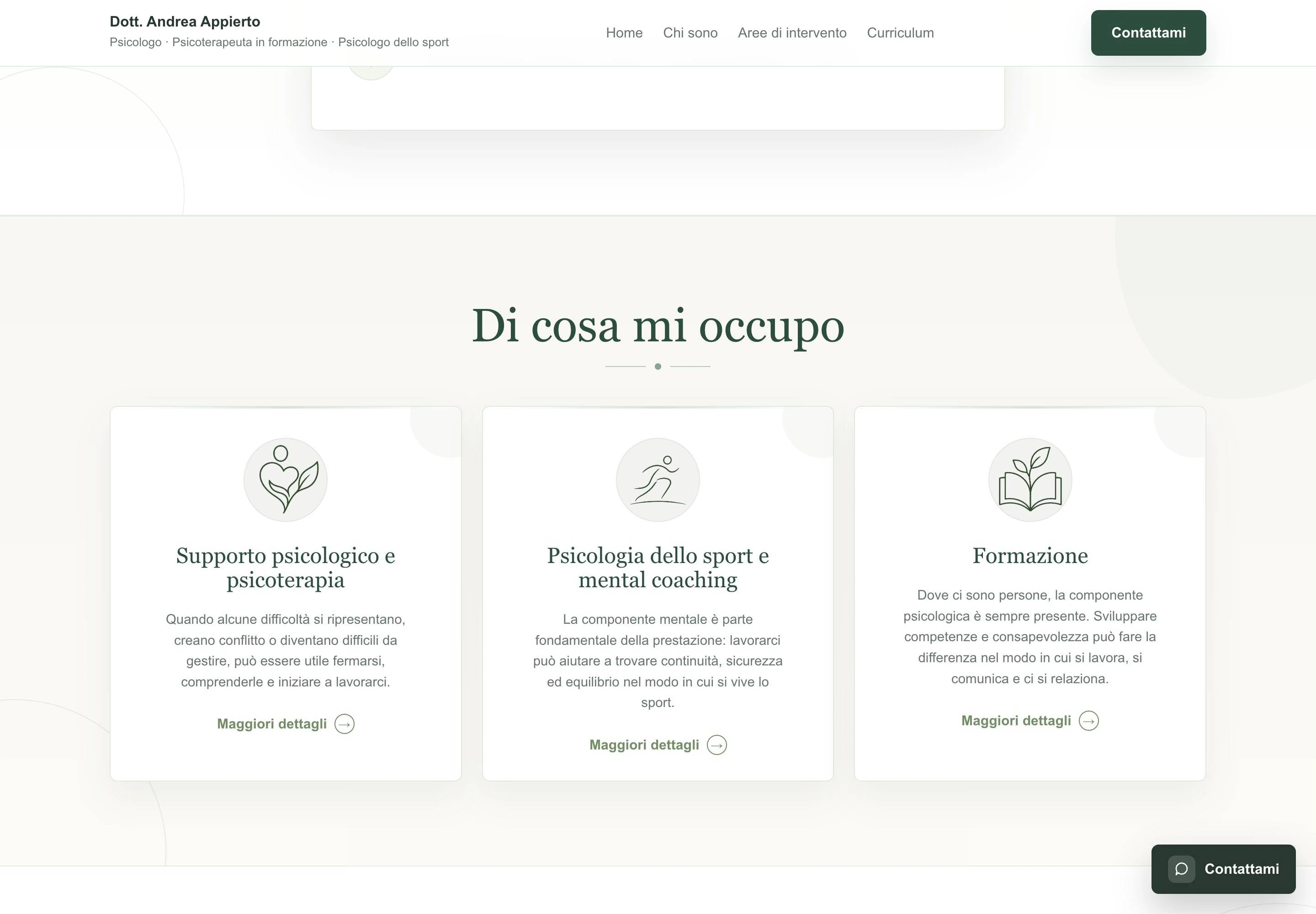 Schermata di dettaglio 1 del progetto Andrea Appierto