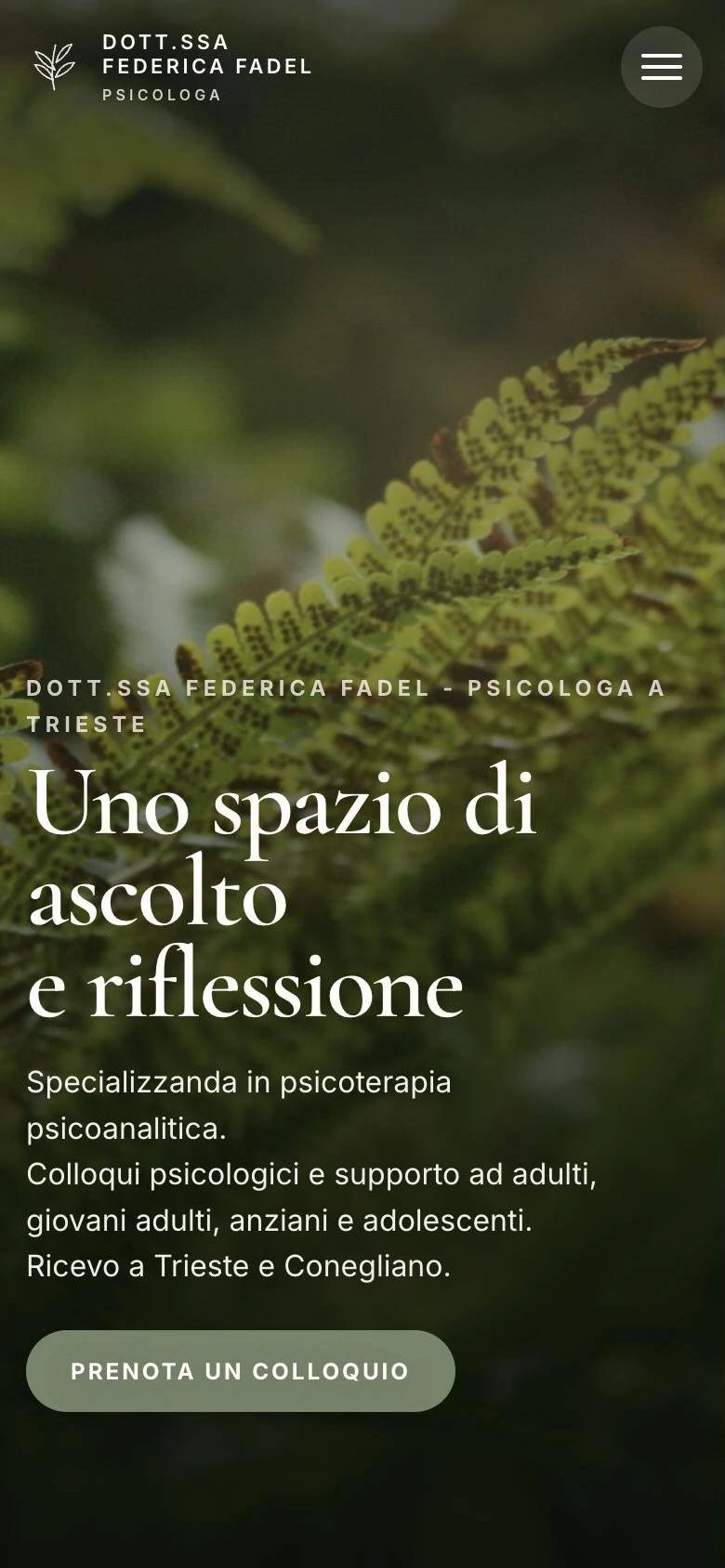 Versione mobile del progetto Federica Fadel